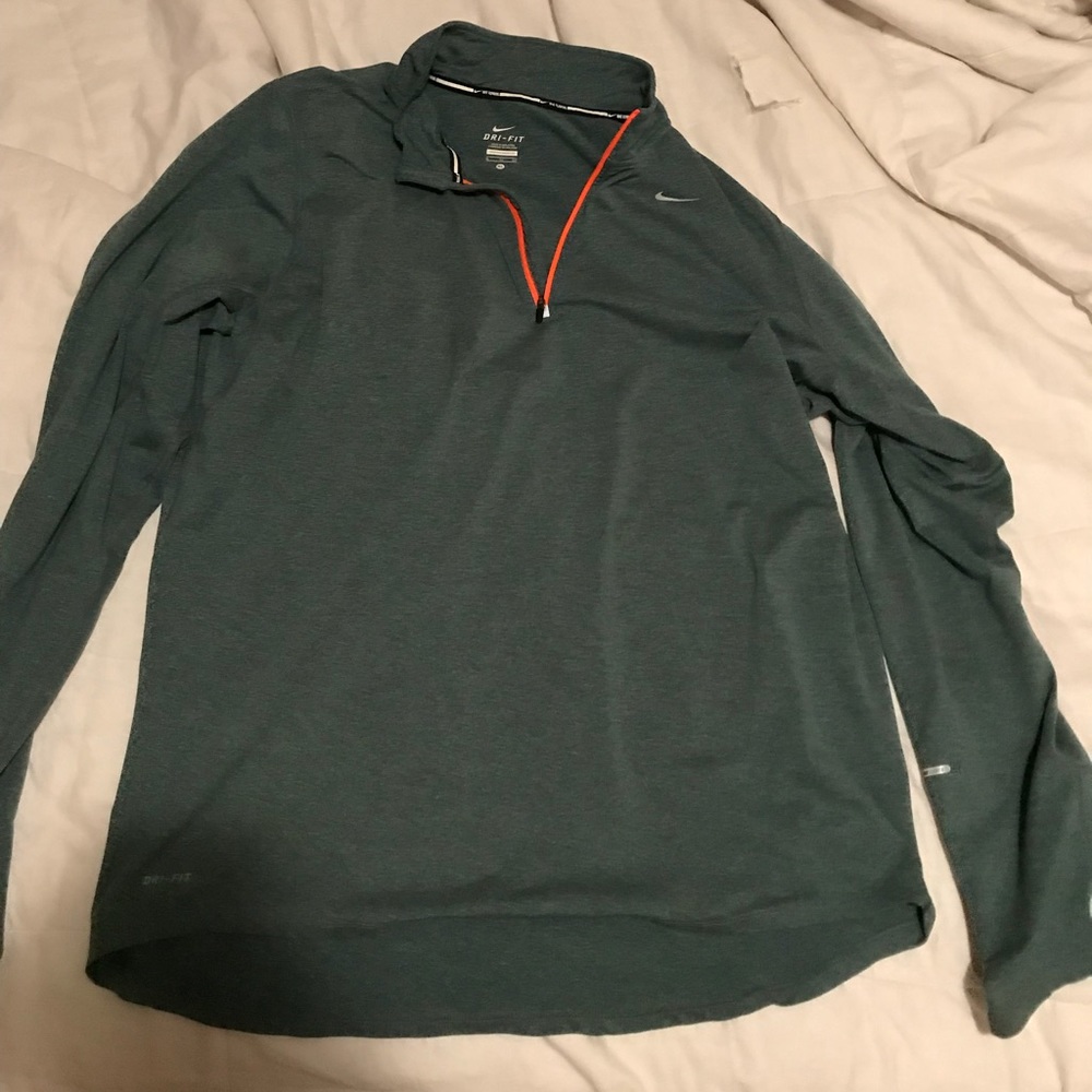 Nike blue green quarter zip